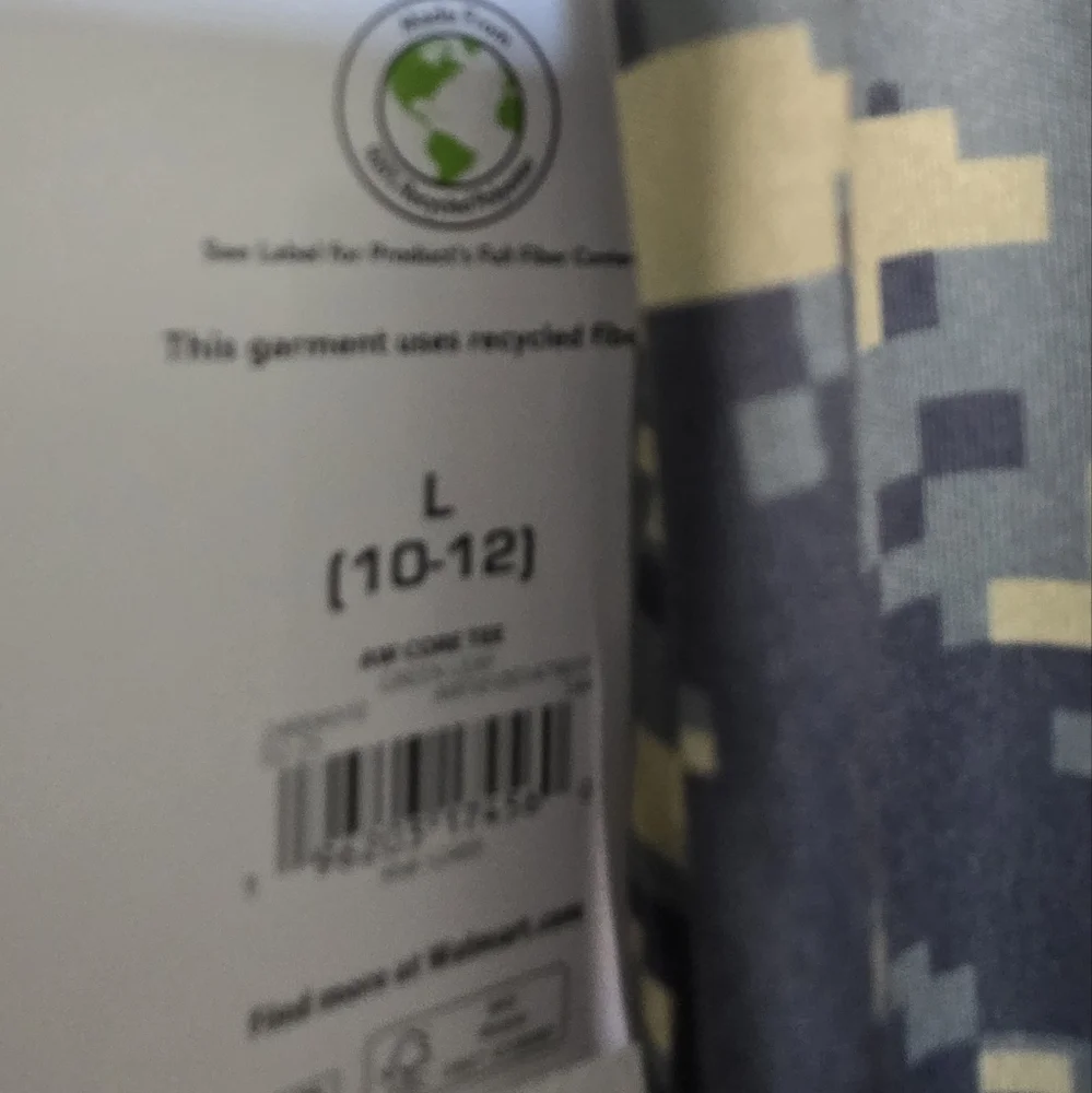 Athletic Works Boys Kids Short Sleeve Active T-shirt Green Camo Size Large 10-12